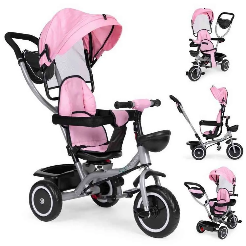 2U1 TRICIKL SA ROTIRAJUĆIM SEDIŠTEM I SKLOPIVOM TENDOM PINK WQL06652PINK 