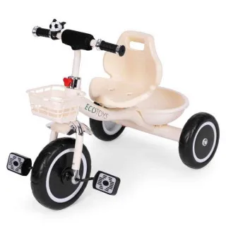 TRICIKL SA NEKLIZAJUĆIM RUKOHVATIMA  ZVONCEM I KORPOM  BEIGE ECOTOYS 