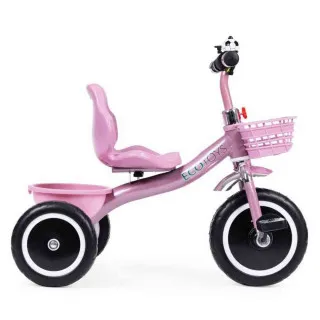 TRICIKL SA NEKLIZAJUĆIM RUKOHVATIMA  ZVONCEM I KORPOM  PINK ECOTOYS 