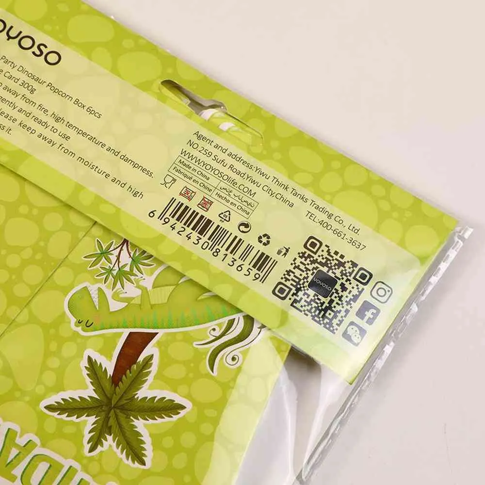 YOYOSO KUTIJA ZA KOKICE PARTY 6 KOM DINO